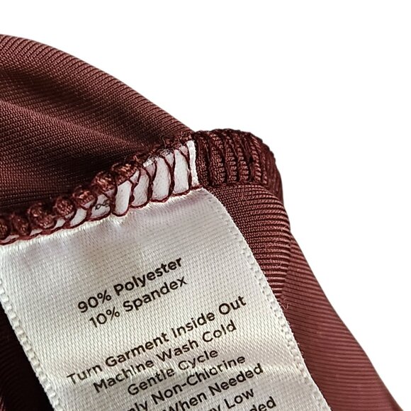 Talbots Shirt Women's 3X Red Burgundy Wine Velvet Mock Neck NEW Top Blouse - Picture 7 of 10